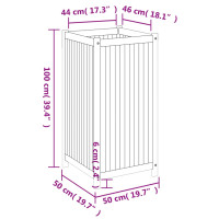 Produktbild för Odlingslåda med foder 50x50x100 cm massivt akaciaträ