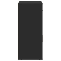 Produktbild för Förvaringsskåp svart 56,5x39x90 cm konstruerat trä