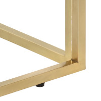Produktbild för Soffbord guld rostfritt stål och härdat glas