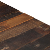 Produktbild för Soffbord silver rostfritt stål och massivt sliperträ