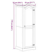 Produktbild för Garderob Corona 55x52x170 cm massiv furu