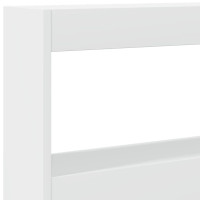 Produktbild för Sänggavel med LED vit 160x17x102 cm