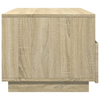 Produktbild för Soffbord med LED sonoma-ek 90x49x40 cm