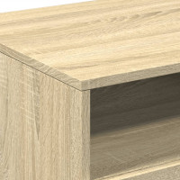 Produktbild för Soffbord med LED sonoma-ek 90x49x40 cm