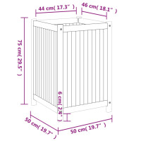 Produktbild för Odlingslåda med foder 50x50x75 cm massivt akaciaträ