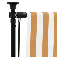 Produktbild för Rullgardin utomhus orange och vit 150x270 cm tyg&stål