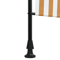 Produktbild för Rullgardin utomhus orange och vit 150x270 cm tyg&stål