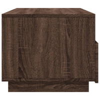 Produktbild för Soffbord med LED brun ek 90x49x40 cm