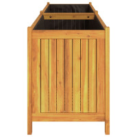 Produktbild för Odlingslåda med foder 199x38,5x50 cm massivt akaciaträ