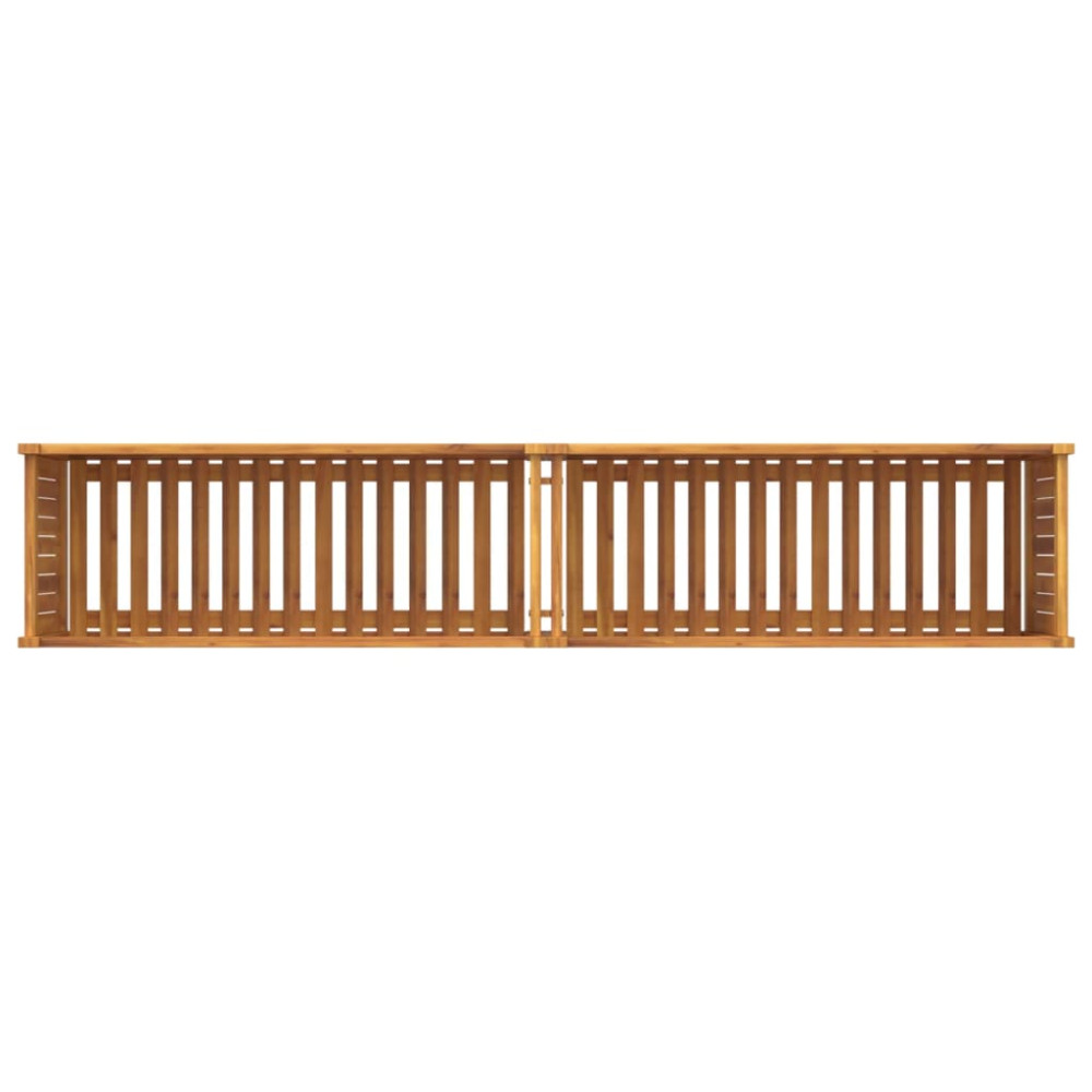 Produktbild för Odlingslåda med foder 199x38,5x50 cm massivt akaciaträ