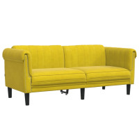 Produktbild för Soffa 2-sits gul sammet
