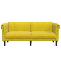 Produktbild för Soffa 2-sits gul sammet