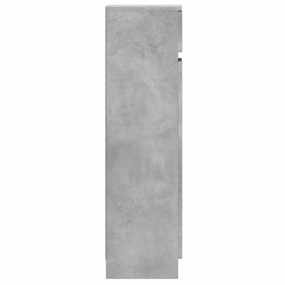 Produktbild för Skoskåp betonggrå 100,5x28x100 cm konstruerat trä
