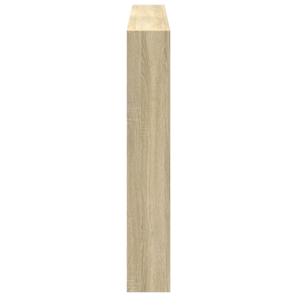 Produktbild för Sänggavel med LED sonoma-ek 160x17x102 cm
