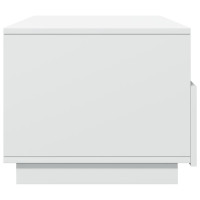 Produktbild för Soffbord med LED vit 90x49x40 cm