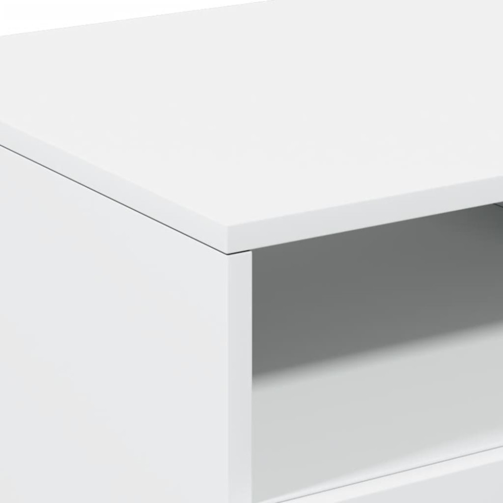 Produktbild för Soffbord med LED vit 90x49x40 cm