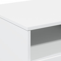 Produktbild för Soffbord med LED vit 90x49x40 cm