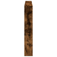 Produktbild för Sänggavel med LED rökfärgad ek 160x17x102 cm