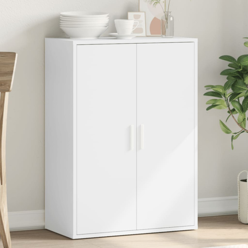 Produktbild för Skänk vit 60x31x84 cm konstruerat trä