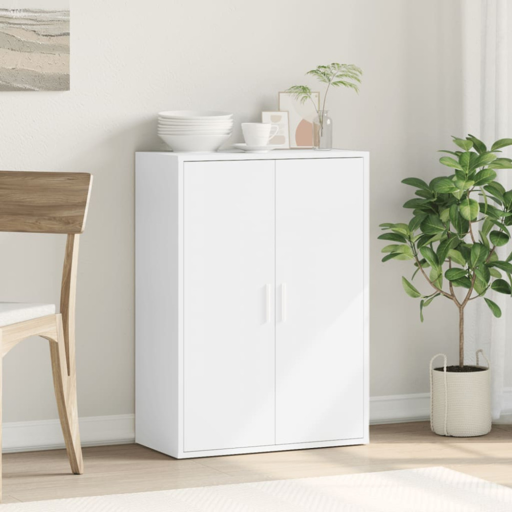 Produktbild för Skänk vit 60x31x84 cm konstruerat trä