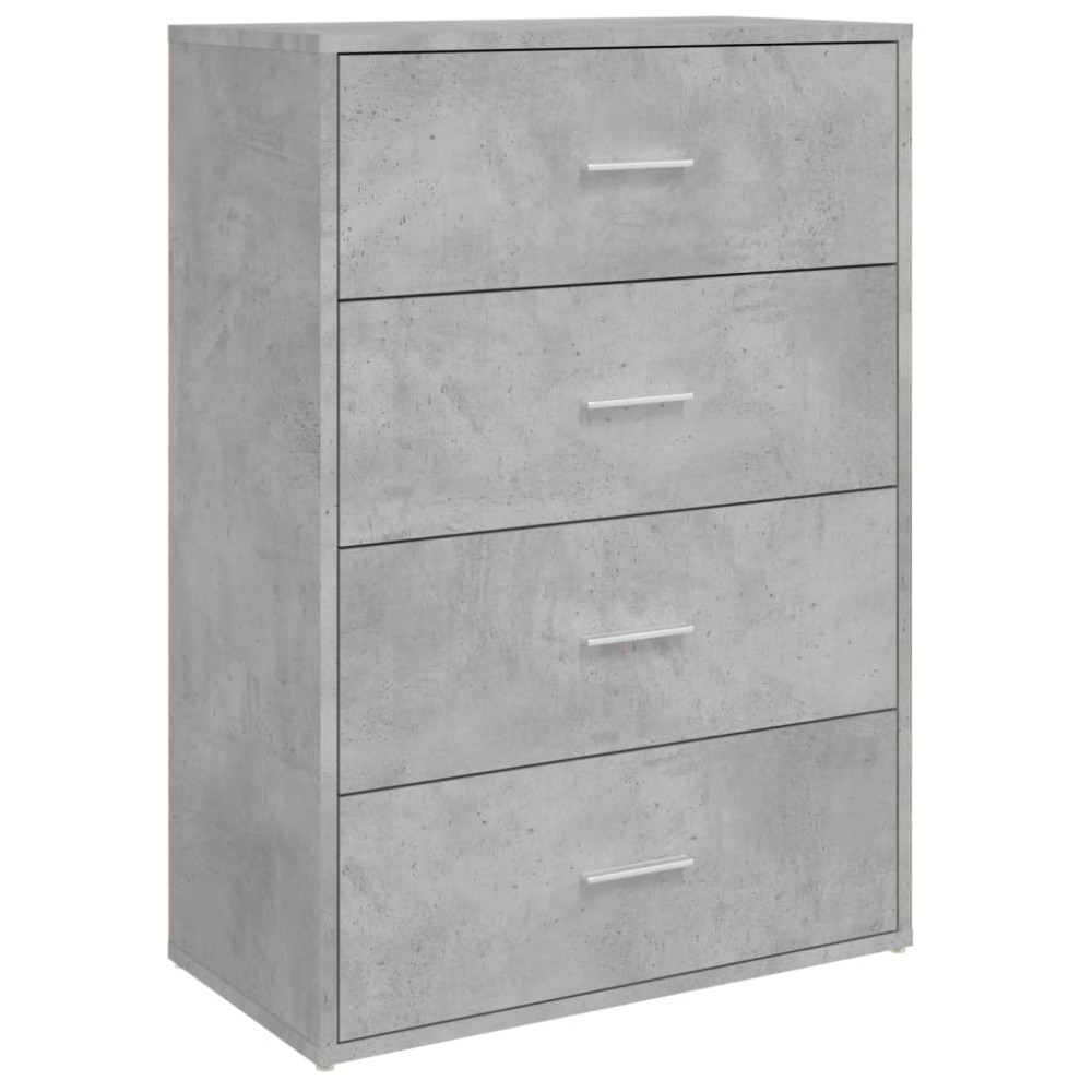 Produktbild för Byrå betonggrå 60x31x84 cm konstruerat trä