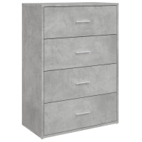 Produktbild för Byrå betonggrå 60x31x84 cm konstruerat trä