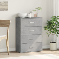 Produktbild för Byrå betonggrå 60x31x84 cm konstruerat trä