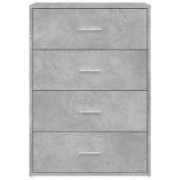 Produktbild för Byrå betonggrå 60x31x84 cm konstruerat trä