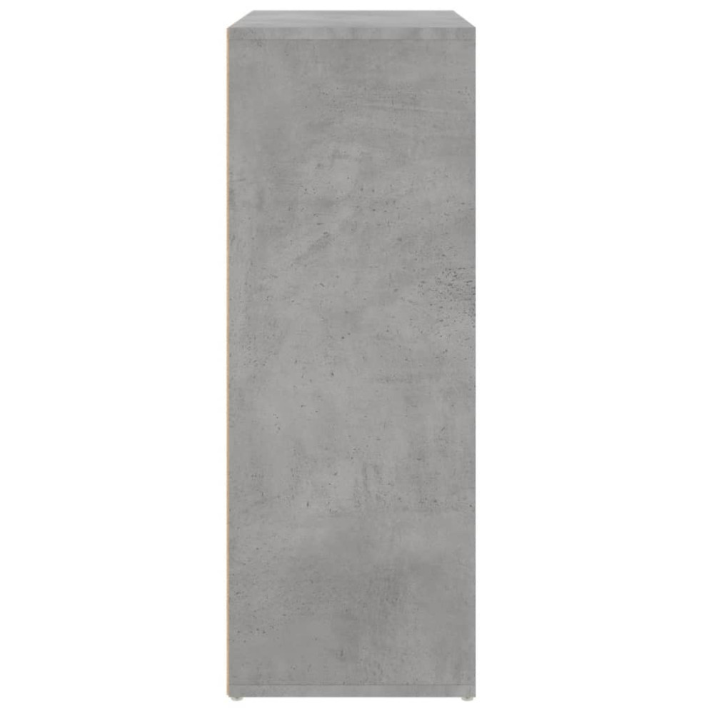 Produktbild för Byrå betonggrå 60x31x84 cm konstruerat trä
