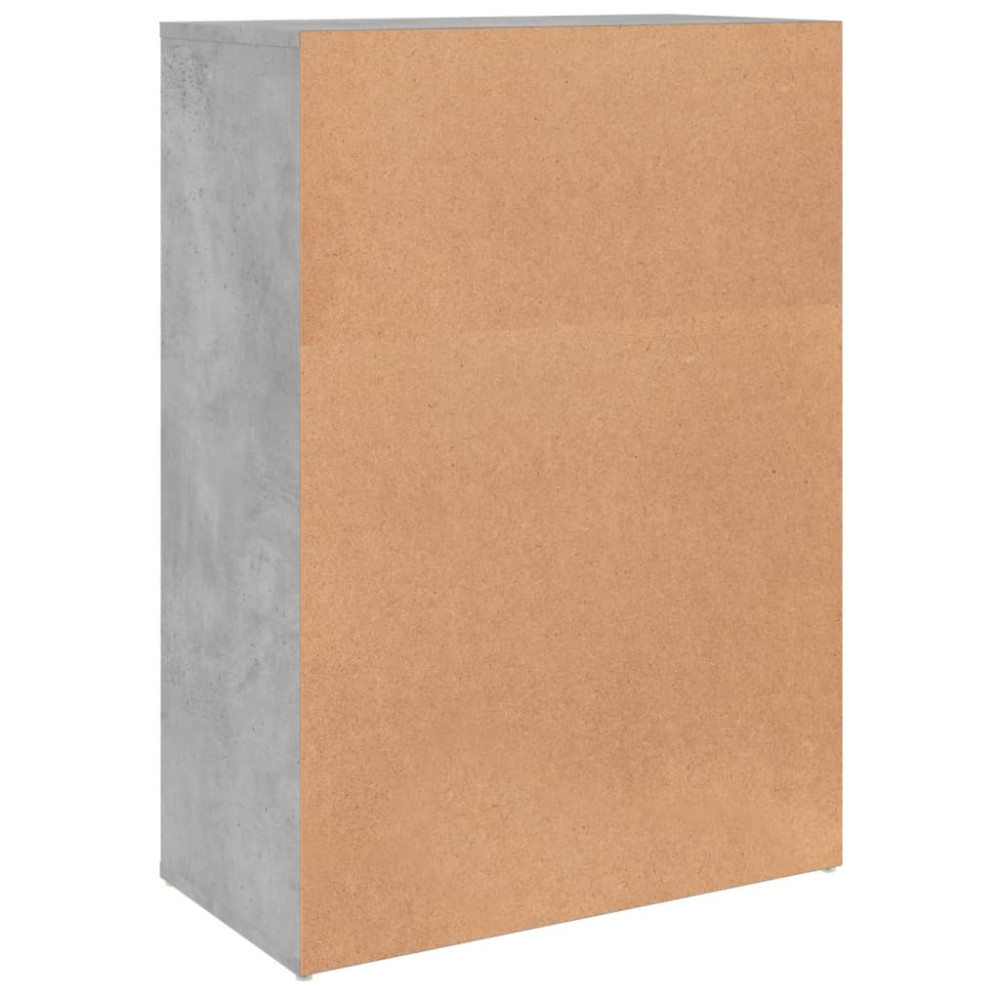 Produktbild för Byrå betonggrå 60x31x84 cm konstruerat trä