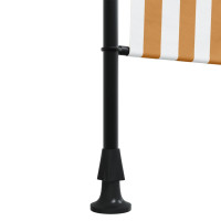 Produktbild för Rullgardin utomhus orange och vit 120x270 cm tyg&stål
