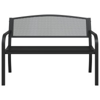 Produktbild för Trädgårdsbänk 119 cm svart stål