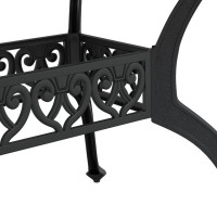 Produktbild för Trädgårdsbord svart 150x90x72 cm gjuten aluminium