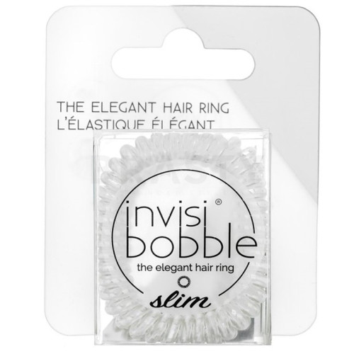 Invisibobble Slim Crystal Clear 3pcs