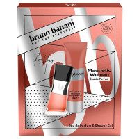Produktbild för Giftset Bruno Banani Magnetic Woman Edp 30ml + Shower Gel 50ml