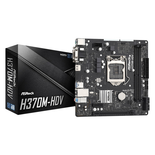 ASRock Asrock H370M-HDV Intel® H370 LGA 1151 (uttag H4) micro ATX