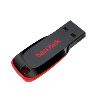 Produktbild för SanDisk Cruzer Blade USB-sticka 128 GB USB Type-A 2.0 Svart, Röd