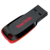 Produktbild för SanDisk Cruzer Blade USB-sticka 128 GB USB Type-A 2.0 Svart, Röd