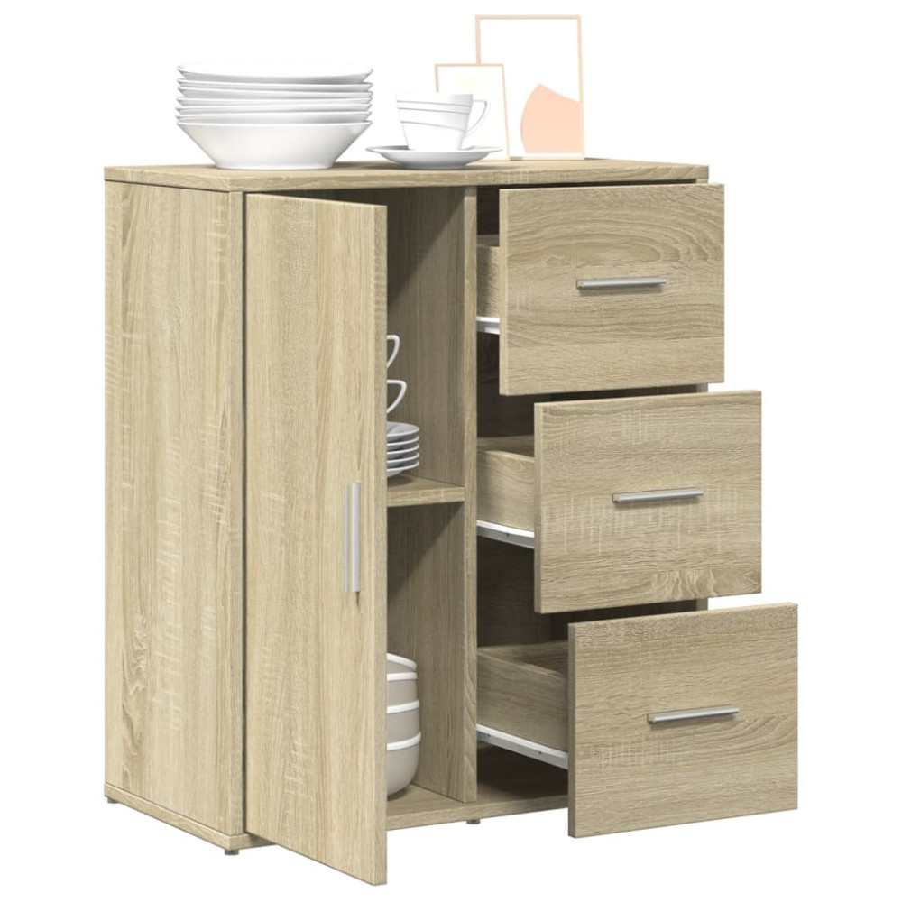 Produktbild för Skänk sonoma-ek 60x31x70 cm konstruerat trä