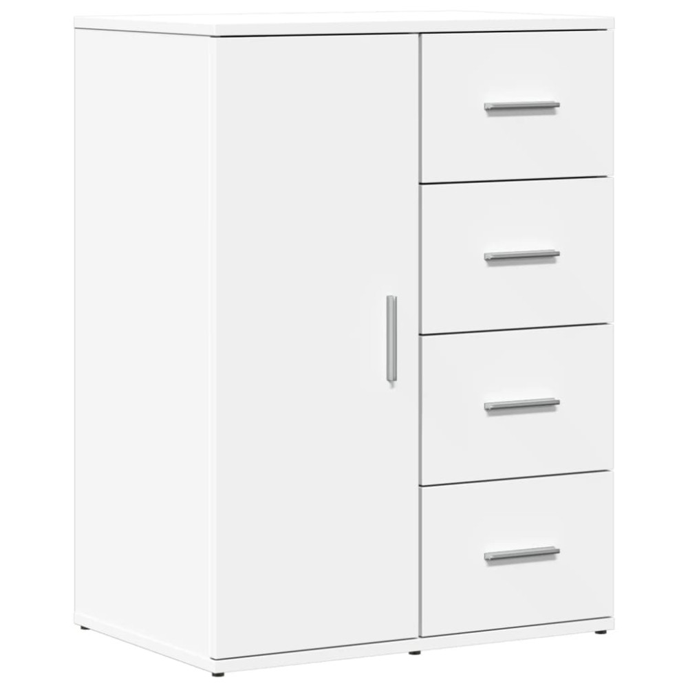 Produktbild för Skänk vit 59x39x80 cm konstruerat trä