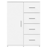Produktbild för Skänk vit 59x39x80 cm konstruerat trä