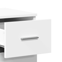 Produktbild för Skänk vit 59x39x80 cm konstruerat trä