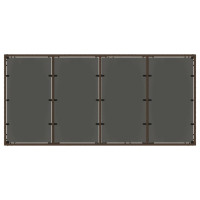 Produktbild för Trädgårdsbord med glasskiva brun 190x90x75 cm konstrotting