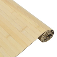 Produktbild för Matta rektangulär ljus naturlig 70x300 cm bambu
