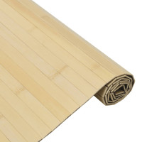 Produktbild för Matta rektangulär ljus naturlig 60x100 cm bambu