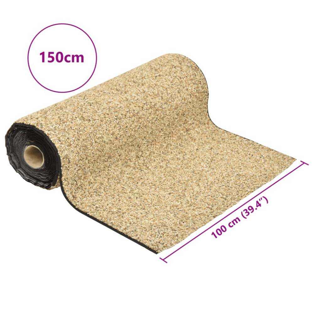 Produktbild för Kantmatta naturlig sand 150x100 cm
