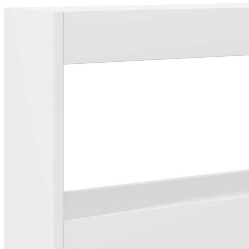Produktbild för Sänggavel med LED vit 200x17x102 cm