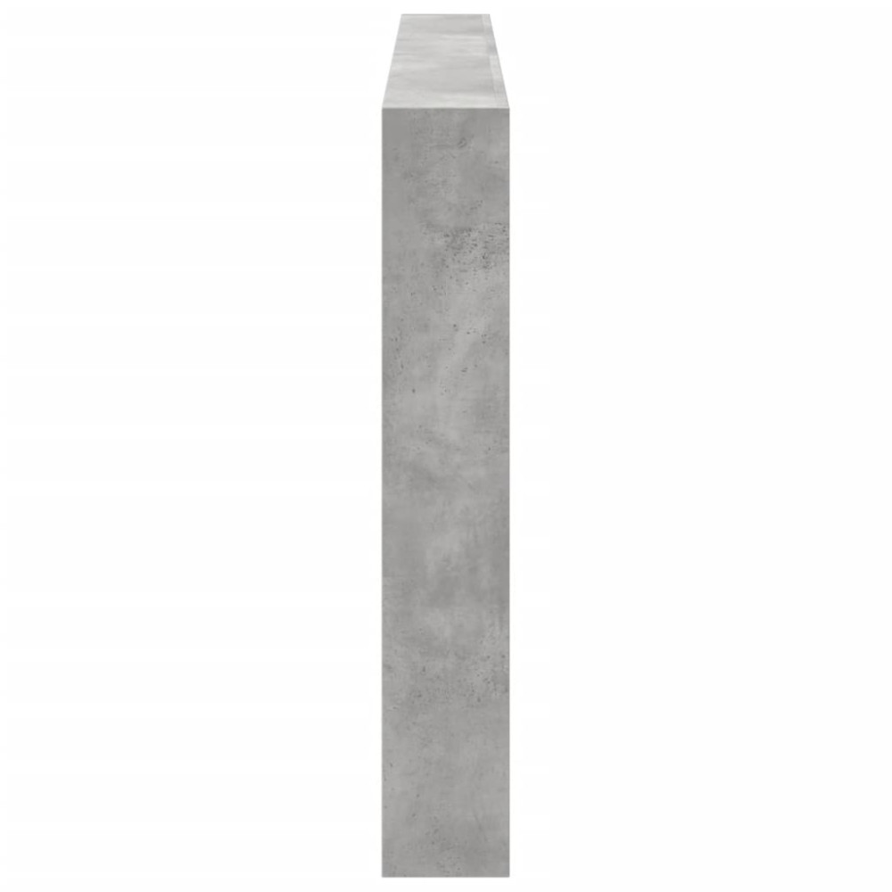 Produktbild för Sänggavel med LED betonggrå 200x17x102 cm
