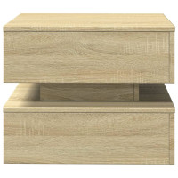 Produktbild för Soffbord med LED sonoma-ek 50x50x40 cm