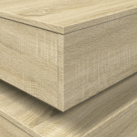 Produktbild för Soffbord med LED sonoma-ek 50x50x40 cm
